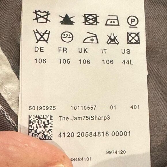 Hugo Boss Navy Blue The Jam 7/Sharp 3 Flat front Dress Pants. Size 36. - Picture 6 of 10